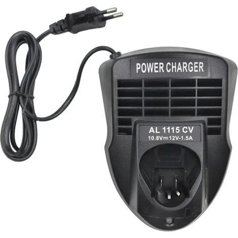 Chargeur de batterie Li-ion AL1115CV 10,8 V/12 V 1,5 A pour perceuses/visseuses Bosch (batteries Li-ion BC430, BC330, 2 607 336 996, BAT411, BAT412A)