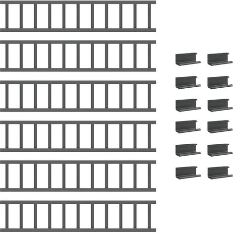 Anthracite 600 x 2.5 x 20 cm Steel vidaXL