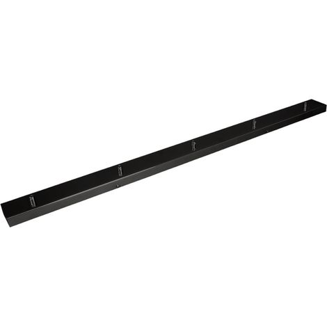 Rosone Multicavo 5 Fori In Metallo Nero Opaco L120Cm (1/2)