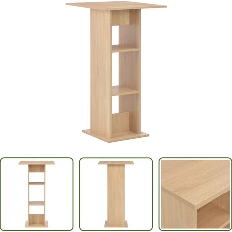 Esstisch - Bartisch Eichenbraun 60x60x110 cm (1/5)