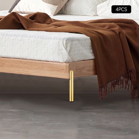 4 Stück Möbelfüße Stahl Tischbeine, Schrankbeine, Kegel Möbelbeine Gold 15cm