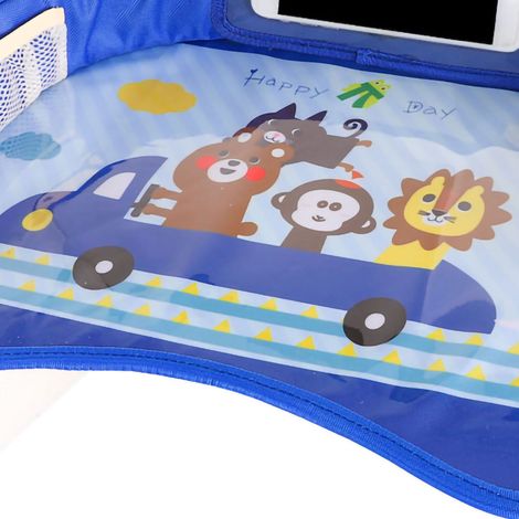 Aktivitätsbrett für Kinder auf Reisen, halbkreisförmiger Organizer mit transparenten Seitentaschen, für Kinderwagen, Autositz, Auto, Unterhaltung unterwegs (1/4)