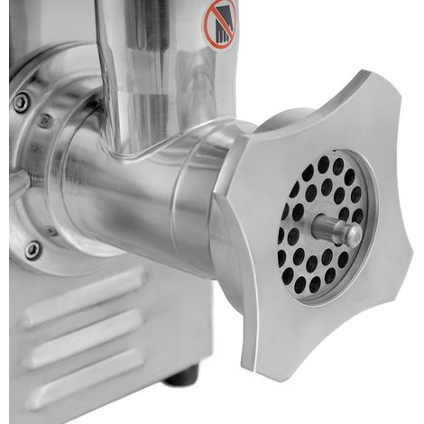 Hachoir à viande électrique 750W – 150kg/h – Acier inoxydable – Remplisseur de saucisses – Moteur silencieux – Mahlzeit — vue 4