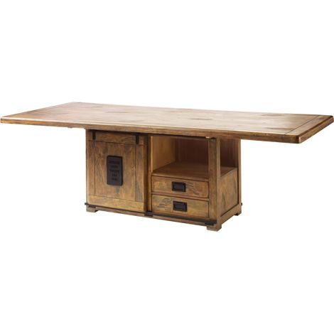 Esstisch Mango 240x100x76 natur lackiert RAILWAY 114