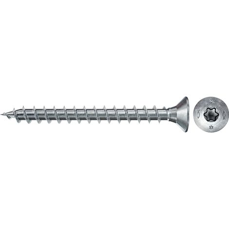 Vis PowerFast FPF II CTF 3,0x16 mm à Tête fraisée, empreinte TX, zingué blanc, filetage total - Boîte de 200 Gris (1/2)