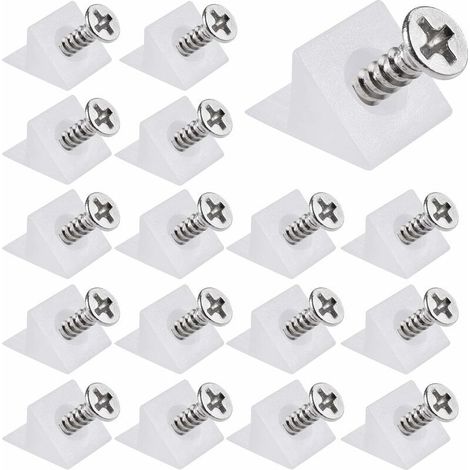 Supports de Tiroir Arrières en Plastique, Kit de Réparation de Tirroit avec Vis, Renforts de Tiroir pour Meubles, Kit de Réparation d'Affaissement(100PCS)Ephé (1/5)