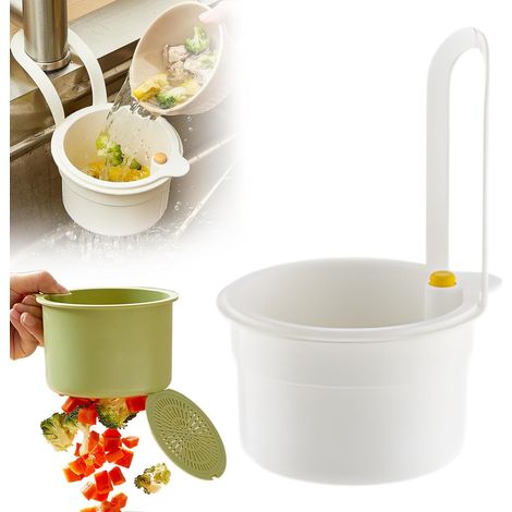 Passoire Evier,upgrade Passoire Cuisine, Panier à Filtre Cygne pour Évier, Poubelle Filtrante en Maille et Nourriture de Collection (Weiß,1 Pcs) (1/5)