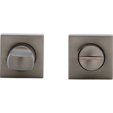 Condena puerta zamak grafito 35mm roseta cuadrada para baño (1/3)