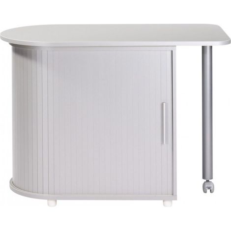 Bureau avec plateau pivotant et rangement gris Kool 105cm (1/4)