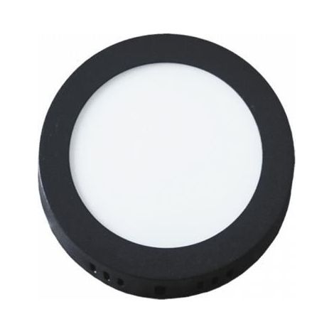 Spot LED plafonnier noir 11 cm rond 6W 4000K Ecolight (1/2)