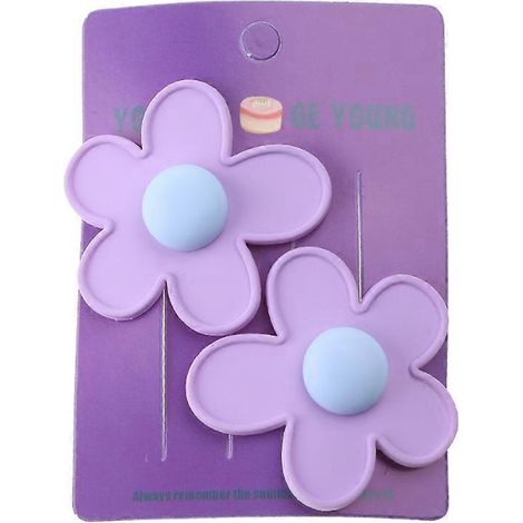 Barrette à fleurs, pince à cheveux en acrylique, cadeau pour petite fille (1/5)