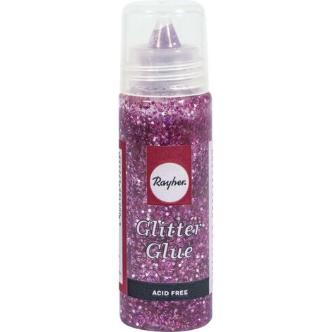 Glitter - Glue gros, rose oeillet, flacon 50ml (1/2)
