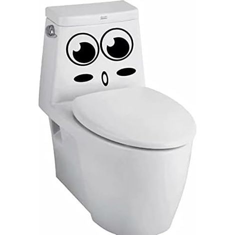 2pcs Autocollant Smiley, Sticker Mural DrLe pour WC, Salle de (1/5)