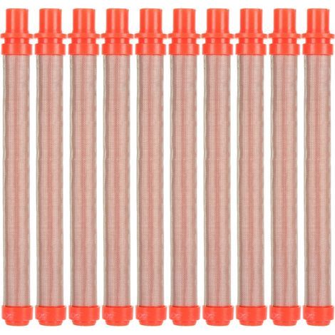 Filtre pour pistolet de pulvérisation sans air, 10 pièces, remplacement de rechange, accessoires de peinture à haute efficacité, rouge 200 maille (1/5)