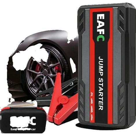 Démarreur de voiture, 600A de courant de crête, batterie externe USB double, Boîte noire (1/2)