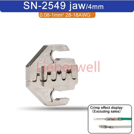 Pince à sertir SN, mâchoire (largeur 4mm/pinces 190mm), alliage de poudre pour TAB 2.8 4.8 6.3 XH2.54, outils de Terminal de Tube d'isolation, 1 pièce (1/5)