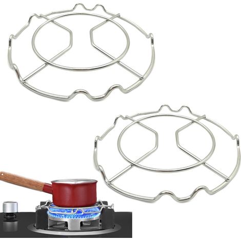 Juego de soportes de 2 piezas para estufa de gas, adecuado para calentar café, leche, etc. en una estufa de gas. (1/4)