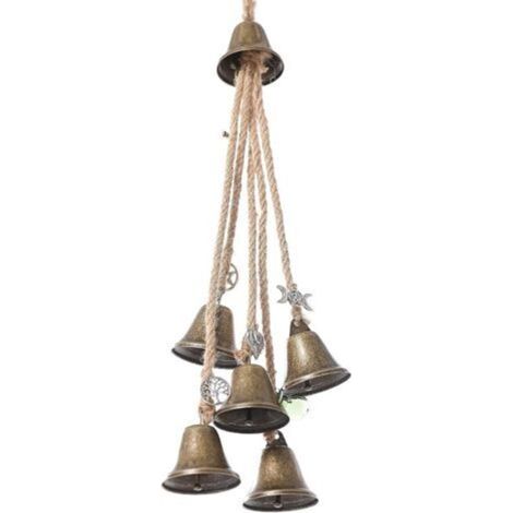 Campanelli delle streghe, amuleto di protezione per la porta, purificazione magica delle energie negative, attira campanelli a vento positivi, ornamenti boho da appendere per portico, giardino, finest