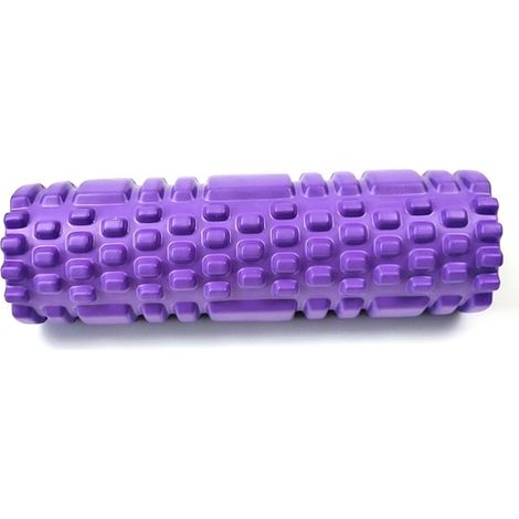 Gym et Pilates avec rouleau de yoga de 26 cm pour massage du dos, bloc de yoga, équipement d'exercice à domicile Violet-FA- Violet