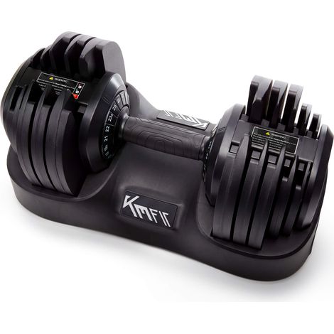 AREBOS Verstellbare Kurzhantel 2,5–25 kg, 18 Stufen, Selective Dumbbell für Fitness & Krafttraining, inkl. Basis (1/5)