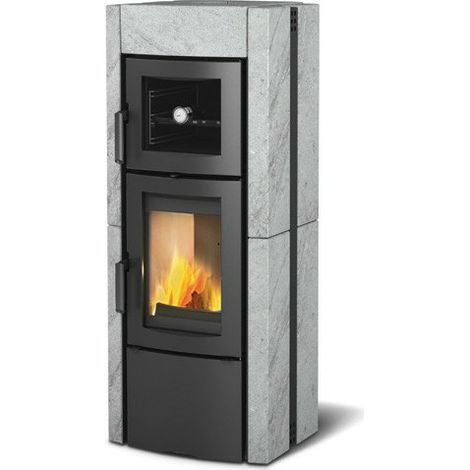 STUFA A LEGNA NORDICA ESTER CON FORNO EVO PIETRA NATURALE (1/4)