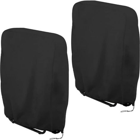 Set aus 2 wetterfesten, wasserdichten und staubdichten Klappstuhlabdeckungen für den Außenbereich mit Aufbewahrungstasche, 71 × 20 × 34 cm / 110 cm (1/5)