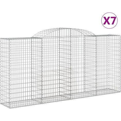 Maison Exclusive - Gabionen mit Hochbogen 7 Stk. 300x50x140/160cm