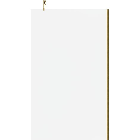 Colore 10mm Clear Glass Brushed Brass 2000mm x 1200mm Walk In Shower Screen including Wall Channel and Support Bar