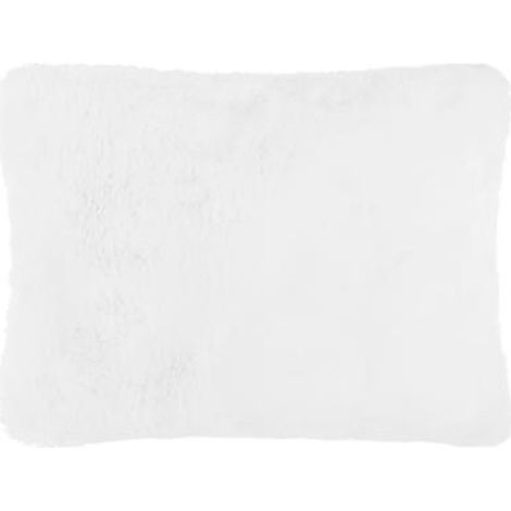 Coussin Déco Imitation Fourrure 30x45cm Blanc (1/3)
