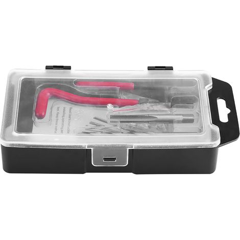Kit de 25 inserts de réparation de filetage compatibles avec les outils manuels pour la réparation automobile M6 x 1,0 8,0 mm (1/5)