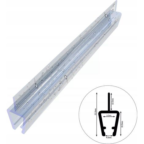 Joint de cabine de douche D22 5-6 mm, bande d'étanchéité de 30 cm (1/4)