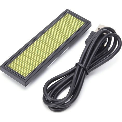 LED-Ausweis mit Lauftext – Individuell anpassbares 4-Zeichen-Display – Beleuchtetes Namensschild (1/5)