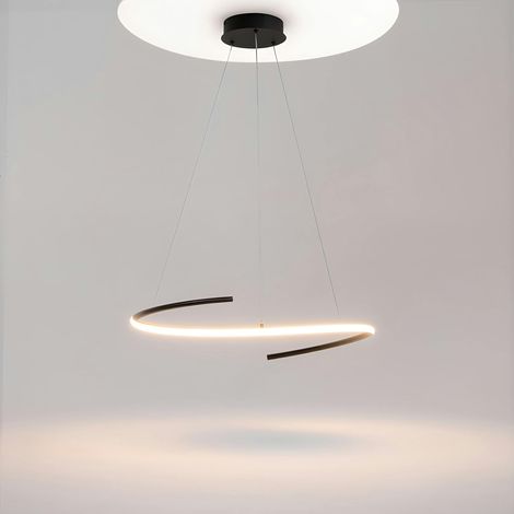 Suspension LED design - ruban noir style minimaliste AVA (1/5)