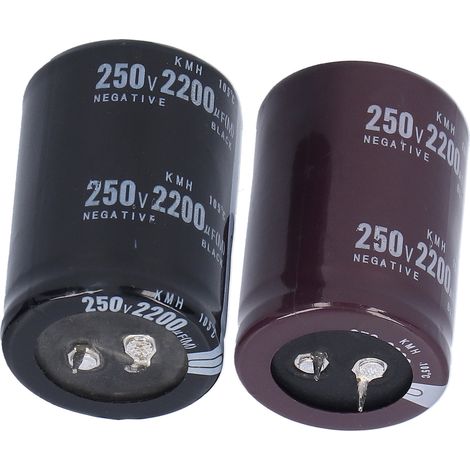 Zweiteiliger Aluminium-Elektrolytkondensator, 250 V, 2200 µF, zylindrisch, 35 x 50 mm, 105 °C, lange Lebensdauer (1/5)