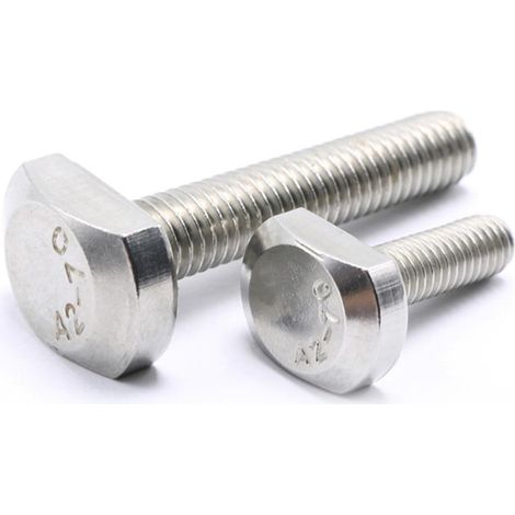 2/5 vis M5 M6 M8 pour filetage en T, boulon acier inoxydable, à tête carrée arbre (35 mm, 2PCS)