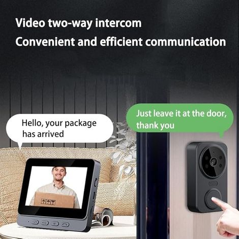 Kabelloser Videorekorder mit 1080p-Kamera, dualer Haus-Gegensprechanlage, keine WLAN-Verbindung erforderlich.
