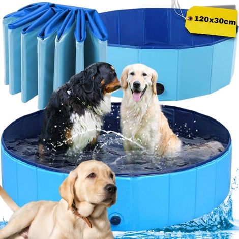 Piscina para perros de 120x30cm, piscina plegable para animales y niños, 310 L XXL (1/5)
