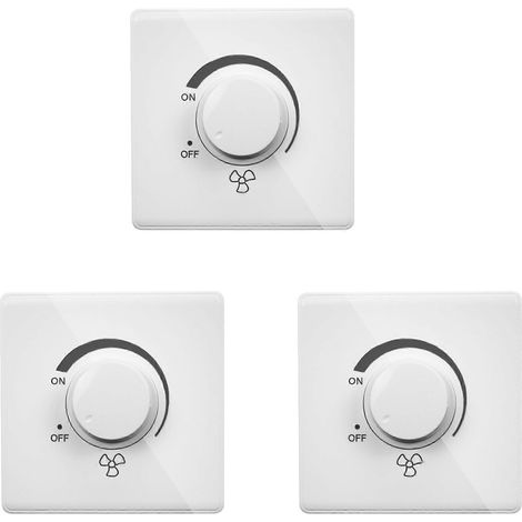 Variateur de vitesse progressif pour ventilateur de plafond 3X 86, interrupteur mural, 220 V, 10 A (1/5)