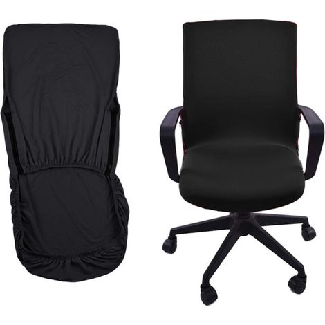 Housse de chaise de bureau Housse de chaise pivotante Housse de fauteuil moderne Ensemble de housses de chaise lavables élastiques (L)
