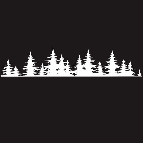 Décalque Voiture Forêt De Pins 100 x 20 cm Autocollant Vinyle Durable Pour Vitre Pare-Brise Extérieur (1/5)