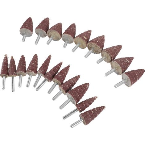 Roues à Lamelles Coniques en Toile Abrasive, Lot de 20 Pièces Marron, Plusieurs Spécifications, pour Meulage sous Différents Angles, Améliore L’efficacité du Travail (1/5)