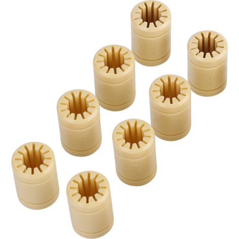 Roulements LM8UU en polymère solide pour imprimante 3D (lot de 8) avec axe de 8 mm