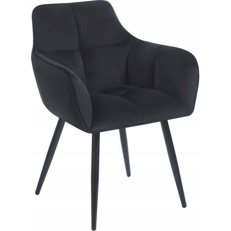 Fauteuil en velours noir K40-FX (1/5)