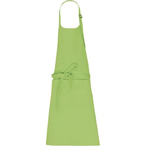 Grembiule con tasca in cotone biologico KARIBAN Verde lime Unico