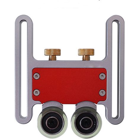 Gabarit à rouleaux pour scie circulaire, en alliage d'aluminium anodisé, à double roue coulissante, pour le travail du bois (1/5)