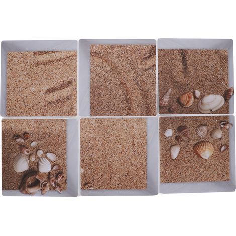Autocollants De Bain 3d - Adhésifs Antidérapants Imperméables Pour Salle De Bain Et Cuisine - Sécurité Pour Personnes Âgées - Lot De 6 (1/5)