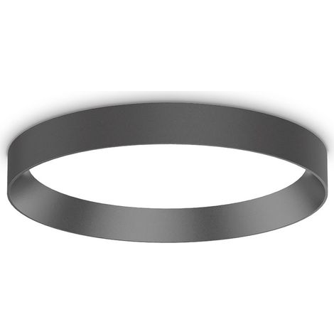 Ideal Lux Plafoniera moderna Fly 1 luce LED integrato nero alluminio