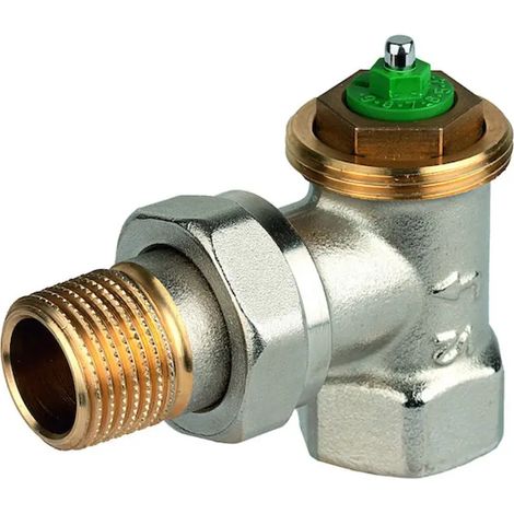 Resideo Corpo valvola termostatica LX ottone nichelato, ad angolo, 1/2", V2000ELX15