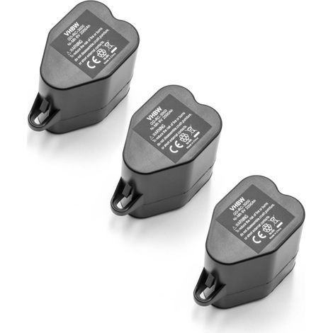 vhbw 3x batteria compatibile con Kärcher Robocleaner RC 4.000, RC4000, RC3000 home cleaner (2000mAh, 6V, NiMH)