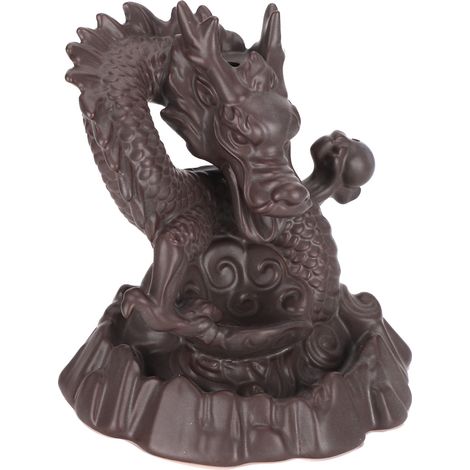 Brûleur d'encens en céramique en forme de dragon, support pour brûleur d'encens, objet de décoration intérieure (Dragon) (1/5)